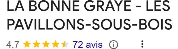 Fiche Google de La Bonne Graye avant RushUp (mars 2026)